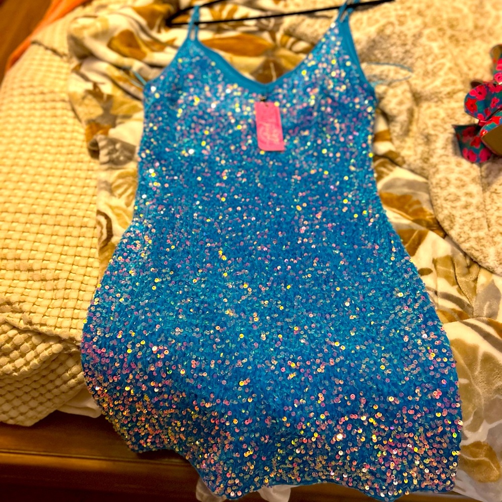 Large sequined dress